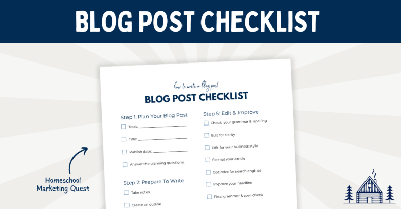 Blog Post checklist