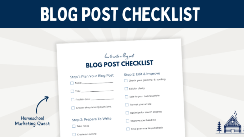 Blog Post checklist